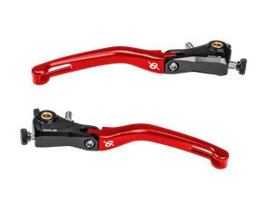 Bonamici Ducati 749 / 999 Folding Levers (Black/Red): MOTO-D Racing