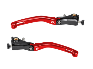 Bonamici Ducati Panigale V2 Folding Levers (Black/Red): MOTO-D Racing