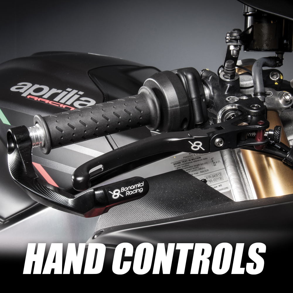 bonamini hand controls include clip-ons, levers and lever guards
