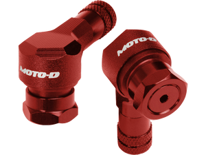 MOTO-D Angled Motorcycle Valve Stems 11.3MM - Red