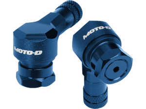 MOTO-D Angled Motorcycle Valve Stems 11.3MM - Blue