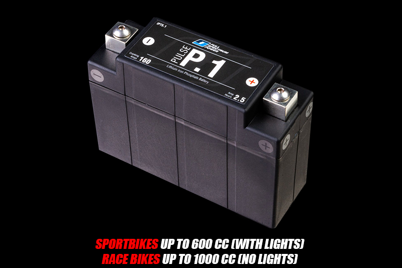 P1 Motorcycle Battery for up to 600 cc sportbikes