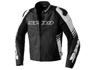  Spidi Track Warrior Motorcycle Jacket Black / White
