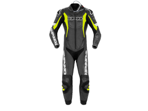 Spidi "Sport Warrior Perforated Pro" Motorcycle Leather Racing Suit Black/Neon 