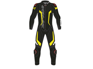 Spidi "Laser Pro Perforated" Motorcycle Leather Racing Suit Black/Neon
