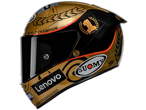 Suomy "SR-GP" Carbon Helmet Pecco World Champion 2022 Gold Limited Edition: MOTO-D Racing